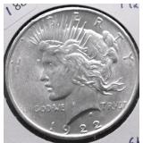 1922 CHOICE B U PEACE DOLLAR