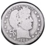 1908 D BARBER QUARTER G