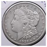 1921 S MORGAN DOLLAR VF