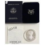 2001 PROOF SILVER EAGLE W BOX PAPERS