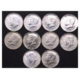 10 40 % SILVER HALF DOLLARS