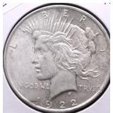 1922 PEACE DOLLAR XF