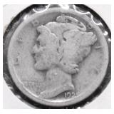 1925 S MERCURY DIME VG