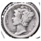 1919 S MERCURY DIME VG