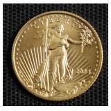5 $ GOLD EAGLE GEM BU