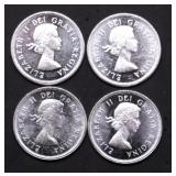 4 GEM BU 1961 CANADA SILVER QUARTERS
