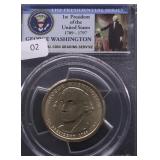 2007 MINT ERROR WASHINGTON DOLLAR PCGS MS64
