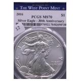2016 PCGS MS70 SILVER EAGLE