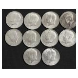 10 40 % SILVER HALF DOLLARS