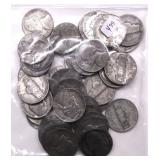 40 SILVER WAR NICKELS