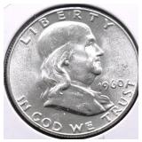 1960 GEM FBL FRANKLIN HALF DOLLAR