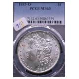 1885 O PCGS MS63 MORGAN DOLLAR