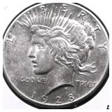 1928  PEACE DOLLAR AU DETAILS