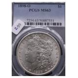 1898 O PCGS MS63 MORGAN DOLLAR