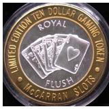 .999 SILVER CASINO CHIP 20 GRAMS .999 SILVER IN MI