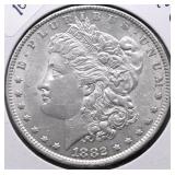 1882 O MORGAN DOLLAR AU