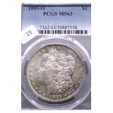 1885 O PCGS MS63 MORGAN DOLLAR