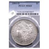 1884 O PCGS MS64 MORGAN DOLLAR