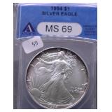 1994 ANAX MS69 SILVER EAGLE