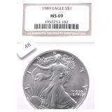 1989 NGC MS69 SILVER EAGLE