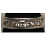 STERLING SILVER CZ BAND RING