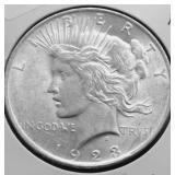 1923 CHOICE BU PEACE DOLLAR