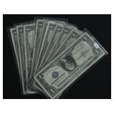 10 SILVER CERTIFICATES