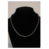 STERLING SILVER FLAT NECKLACE 16" LONG