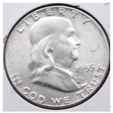1955 GEM BU FRANKLIN HALF DOLLAR