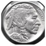 1938 D GEM BU BUFFALO NICKEL