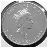 1991 CANADA MAPLE LEAF GEM