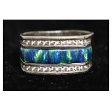 STERLING SILVER JELLY OPAL RING SIZE 9.25