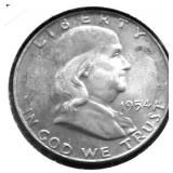 1954 D GEM BU FBL FRANKLIN HALF DOLLAR