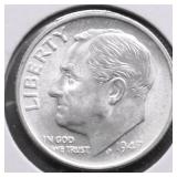 1947 S GEM BU ROOSEVELT DIME