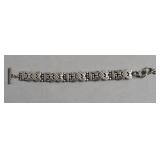 SILVER PATTERN  BRACELET  32.2 GRAM