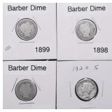 4 SILVER DIMES