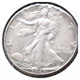 1945 WALKING HALF DOLLAR AU