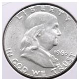 1963 CHOICE BU FRANKLIN HALF DOLLAR