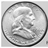 1956 GEM BU FBL FRANKLIN HALF DOLLAR