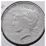 1922 S PEACE DOLLAR XF