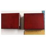 2 WOOD DISPLAY COIN BOXES