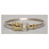 STERLING SILVER /14K HORSE BRACELET
