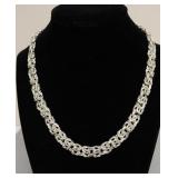 STERLING SILVER UNIQUE PATTERN NECKLACE 43.6 GR