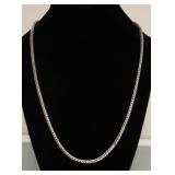 STERLING SILVER SERPENTINE NECKLACE  31.7GR