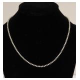 STERLING SILVER BEAD NECKLACE