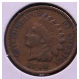 1909 INDIAN HEAD CENT VF