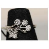 STERLING SILVER OPEN CUT RING  SIZE 7