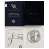 2020 W SILVER EAGLE W BOX PAPERS