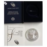 2019 W SILVER EAGLE W BOX PAPERS