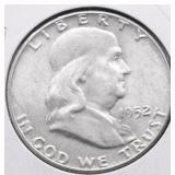 1952 CHOICE BU FRANKLIN HALF DOLLAR